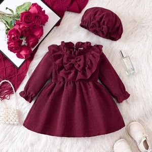 Shein cute velvet dress and hat